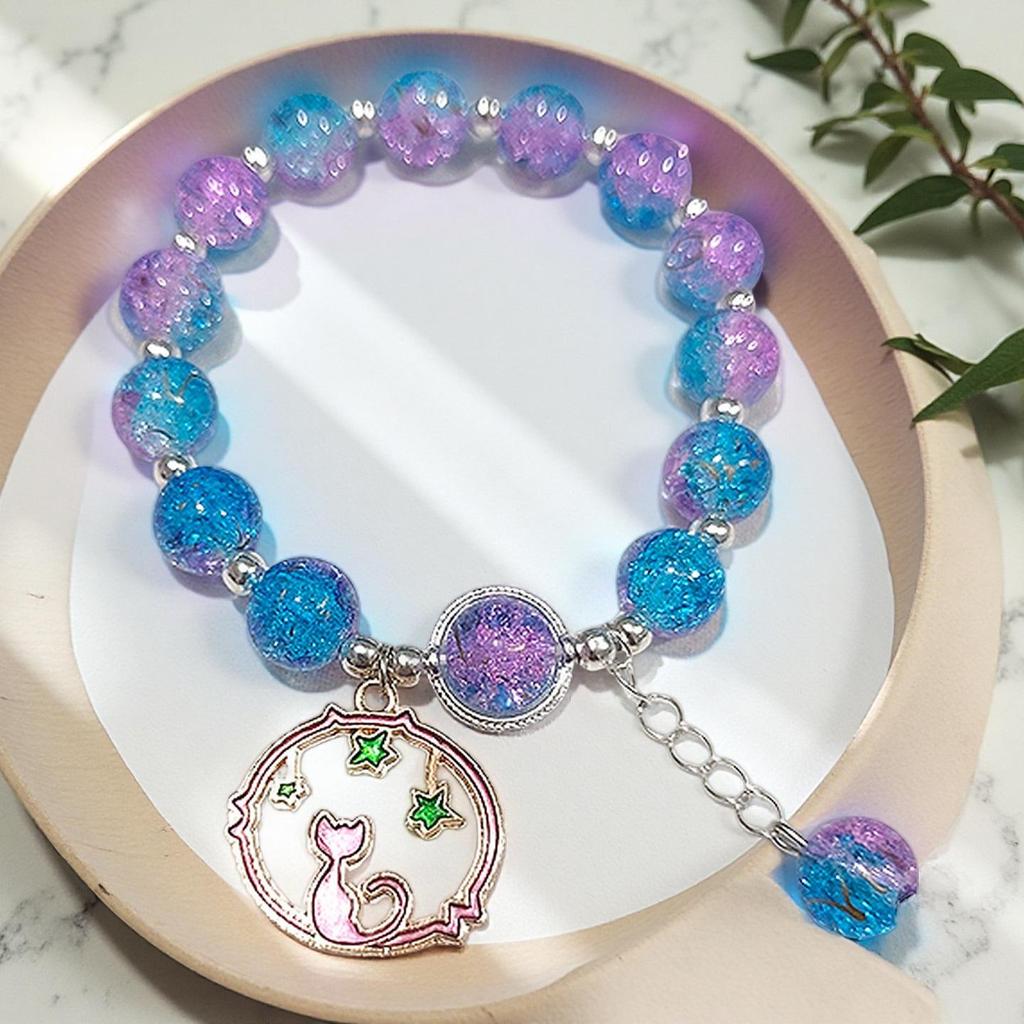 Butterfly Love Flower 10mm Handmade Beaded Bracelet - Original, Personalized, Exquisite Jewelry Gift for Friends and Newcomers