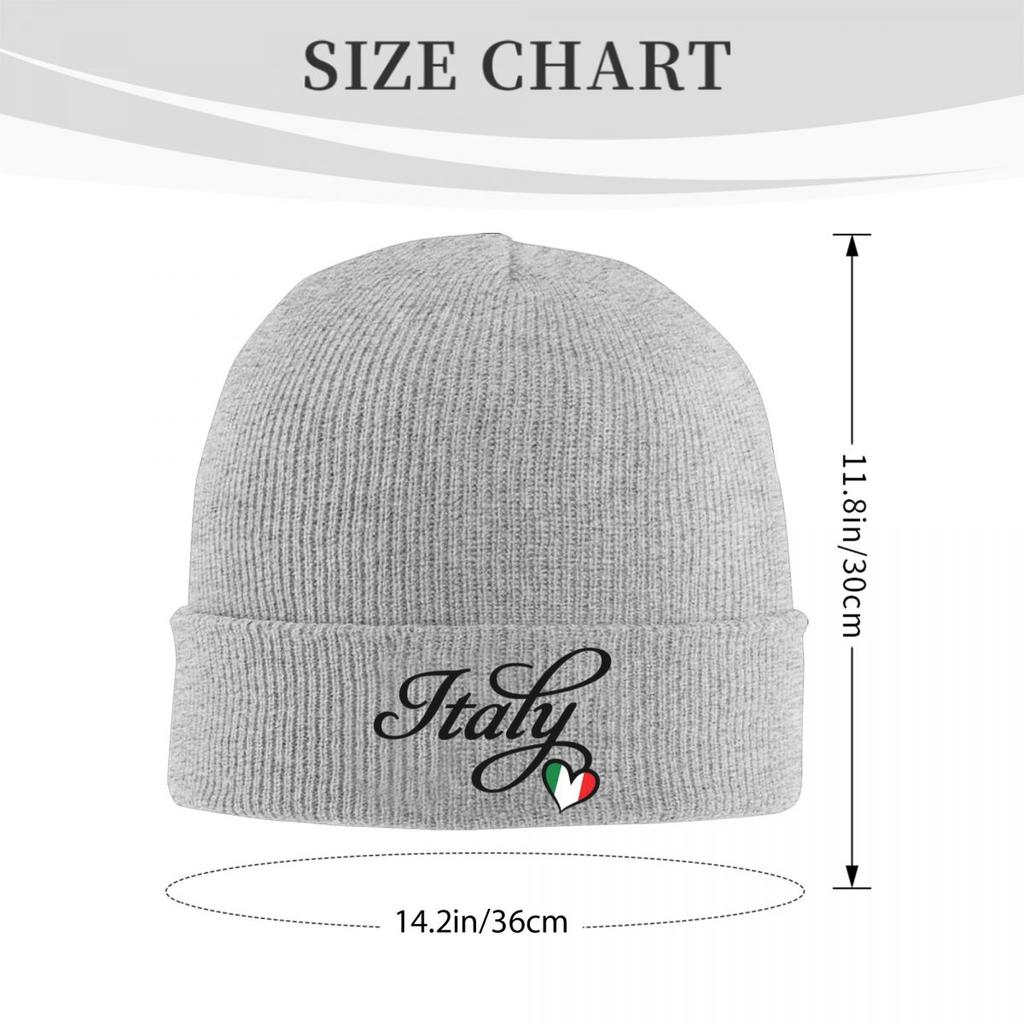 Italia Warm Knitted Cap Fashion Bonnet Hat Autumn Winter Outdoor Beanies Hats for Unisex Adult