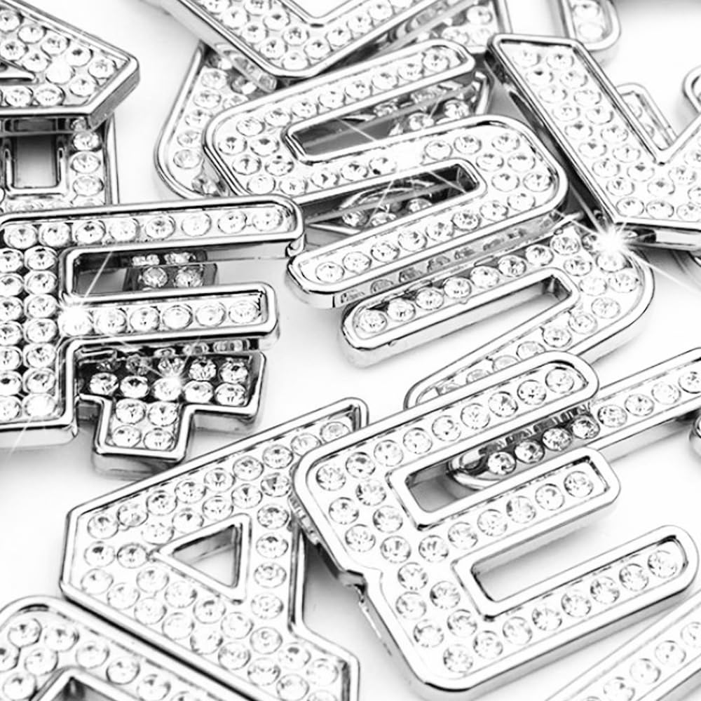 Srasakan 3D Car Emblem Stickers Decoration Dress Up Exterior Parts Alphabet Letter Capital Numbers