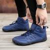 High-top Cotton Shoes Winter Hiking Sneakers Anti-slip Men Women Outdoor Trekking Camping Shoes Elastic Climbing Shoes
