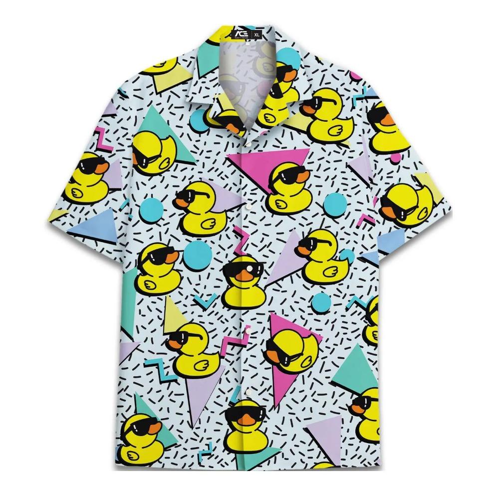 Retro 80s Pop Art Hawaiian Shirt Neon Cassette Skateboard Headphone Shirt, Vintage 90s Party Button-Up Summer Unisex Shirts