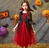 Girl Vampire Halloween Dress for Kid Ghost Bride Gothic Cosplay Vampire Costume Dress for Kids Carnival Outfit Black Red Clothes