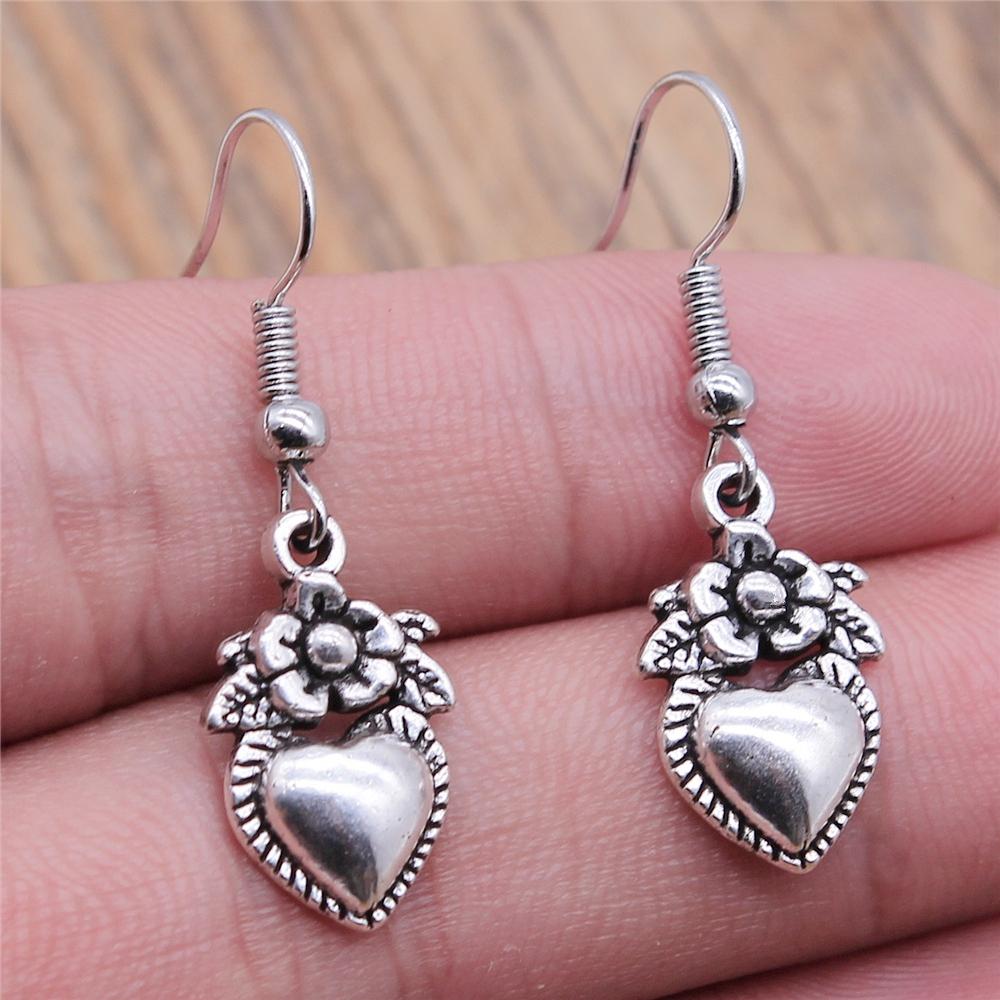 

Vintage Flower Earring Rose Flower Sunflower Chrysanthemum Daisy Flower Dangle Earring Drop Jewelry Accessories For Women