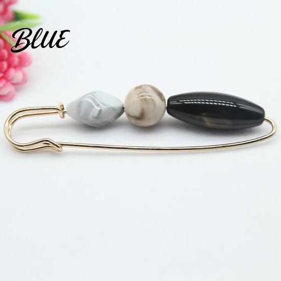Brooch Alloy Pin Wear-Resistant Anti-Rust Elegant Imitation Stone Design Anti-rust