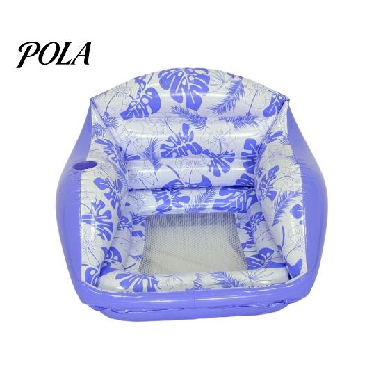 Sdraio Gonfiabile per Piscina per Adulti, Divano Galleggiante Gonfiabile con Portabicchieri, Sedile Galleggiante Pieghevole Gonfiabile, Accessori Estivi per Spiaggia e Piscina
