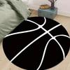 Non-Slip Basketball Round Rug, Soft Absorbent for Living Room Bedroom Game Room Home Decor