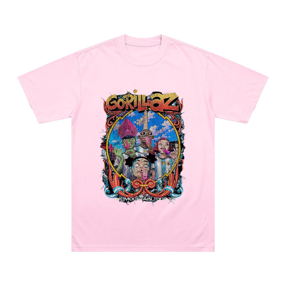 THE MOUNTAIN TOUR 2026 T Shirts Gorillazs Football World Cup Fashion High Street Streetwear Summer Unisex Pure Cotton Tees