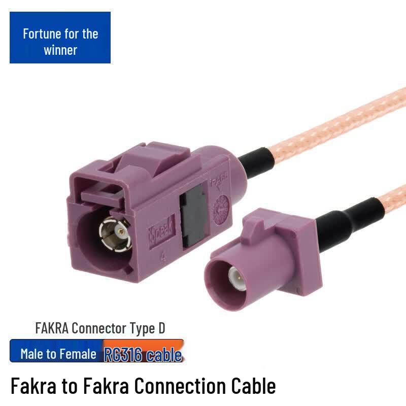 FUWEISHENG Fakra RF Cable Harness, RG316 Silver Plated, Male to Female 3m