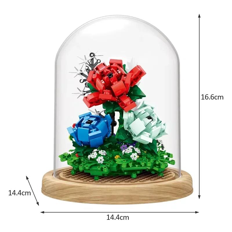 Eternal Flower Mini Building Blocks Toy Home Building Blocks Classic Model Mini Building Blocks Set Children's Set Gift