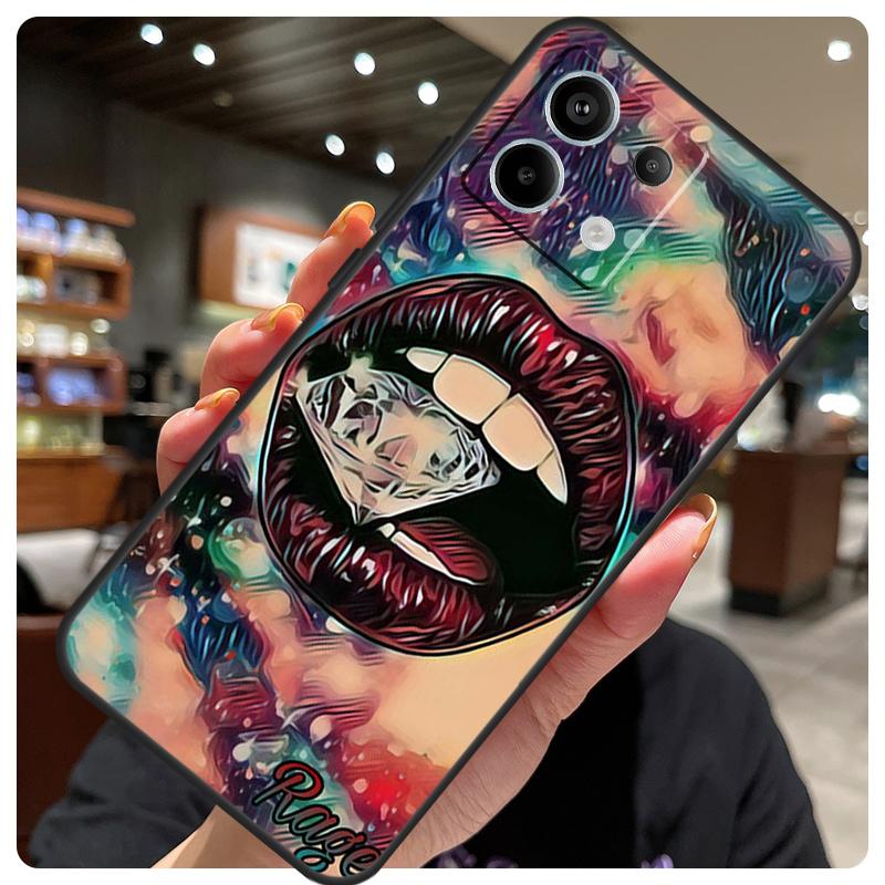 Sexy Lips KISS Case For Xiaomi Redmi Note 12 9 10 11 13 14 15 Pro Plus Cover For Redmi 13C 12C 10C 14C 15 C