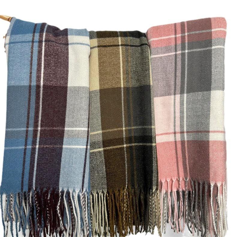 Autumn & Winter Retro Color Block Scarf - Trendy, Elegant Imitation Cashmere Shawl