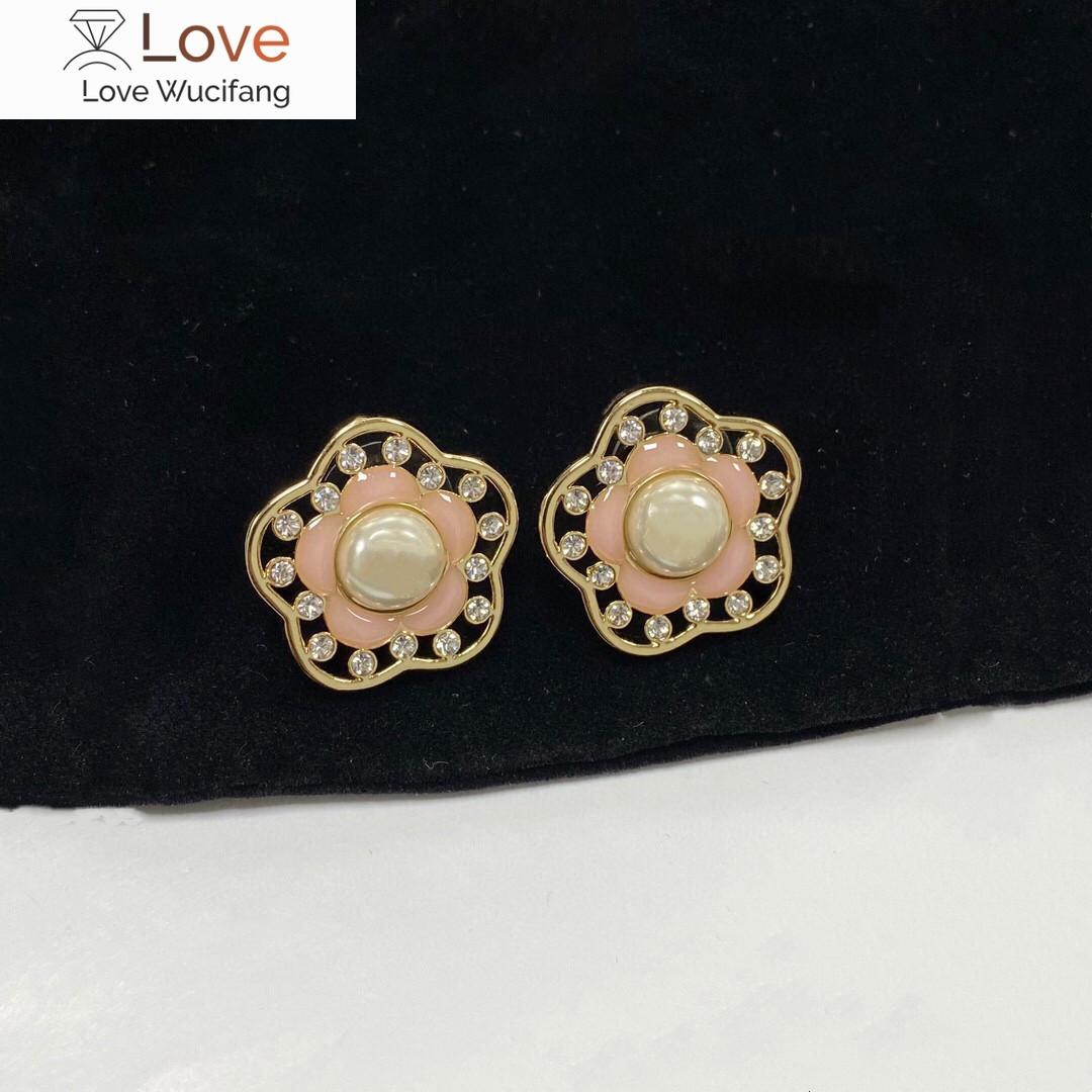 

Брендовые модные бриллиантовые ювелирные изделия женские золотые жемчужные серьги роскошные геометрические розовые цветочные дизайны свадебные вечерние серьги