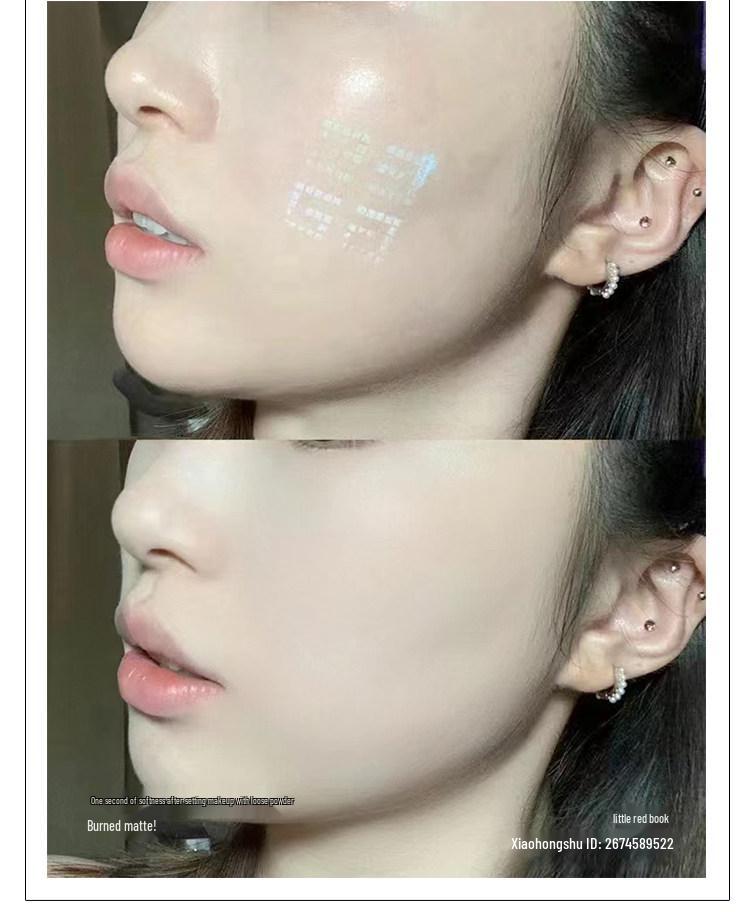 Ji Wan Xi Four-Color Loose Powder: Long-Lasting, Oil-Control, Lightweight Concealer, Pore-Refining Setting Powder.