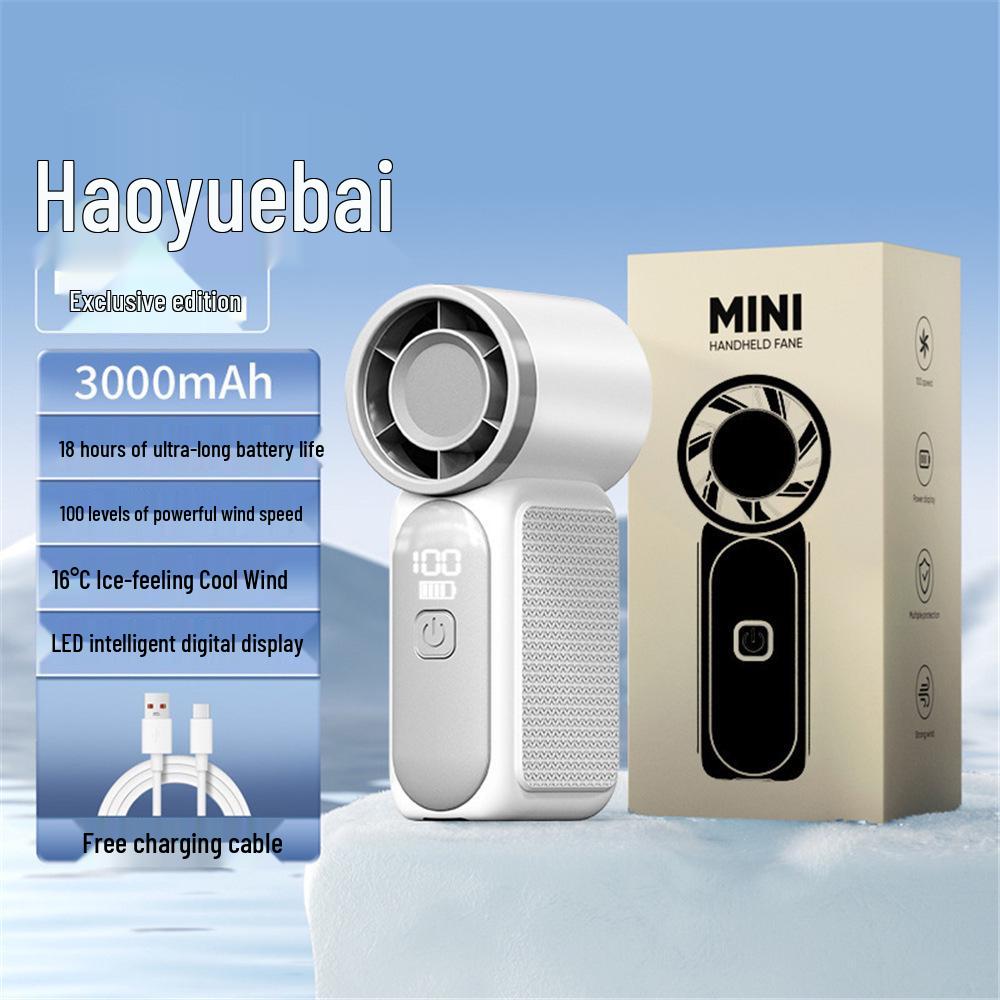 

X688 High-Speed Portable Handheld Fan with USB Charging and Long Battery Life 35.5*43*89mm белый