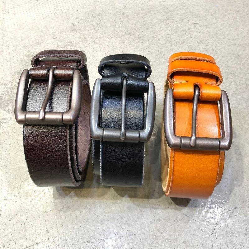 

Meier Genuine leather belt - men s handmade top grain vegetable-tanned washed cowhide 4.0cm wide. adjustable length, includes tool kit, vintage style чёрный