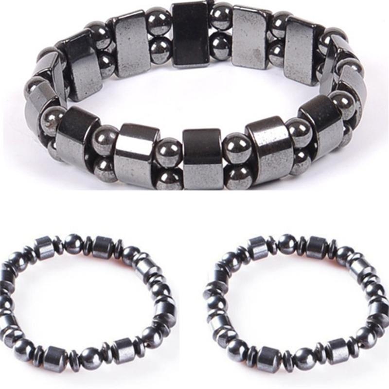 Elastic Magnetic Beaded Bracelet Adjustable Stretchy Wristband For Health Symbol And Stylish Daily Wear