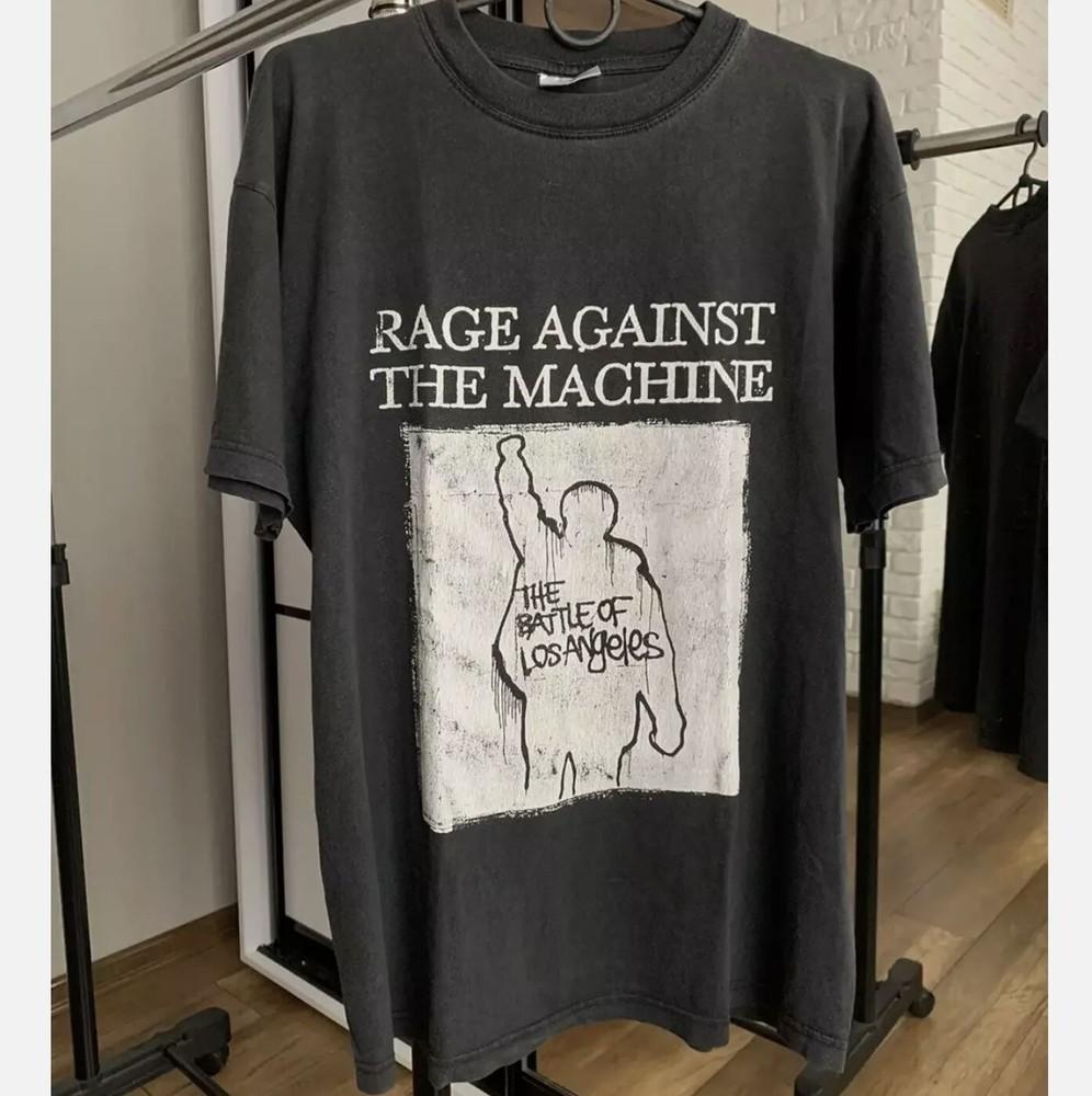 

1999 Rage Against The Machine Battle LA Черная футболка Размер S-5XL Унисекс футболка XXL