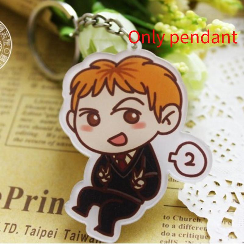 Potter Cartoon Harry Snape Malfoy George Bill Movie Character Pendant Keychain