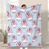 Character Opanchu Usagi Throw Kid-Friendly Flannel Throw Blanket Soft Warm Anti-Static Washable All Season