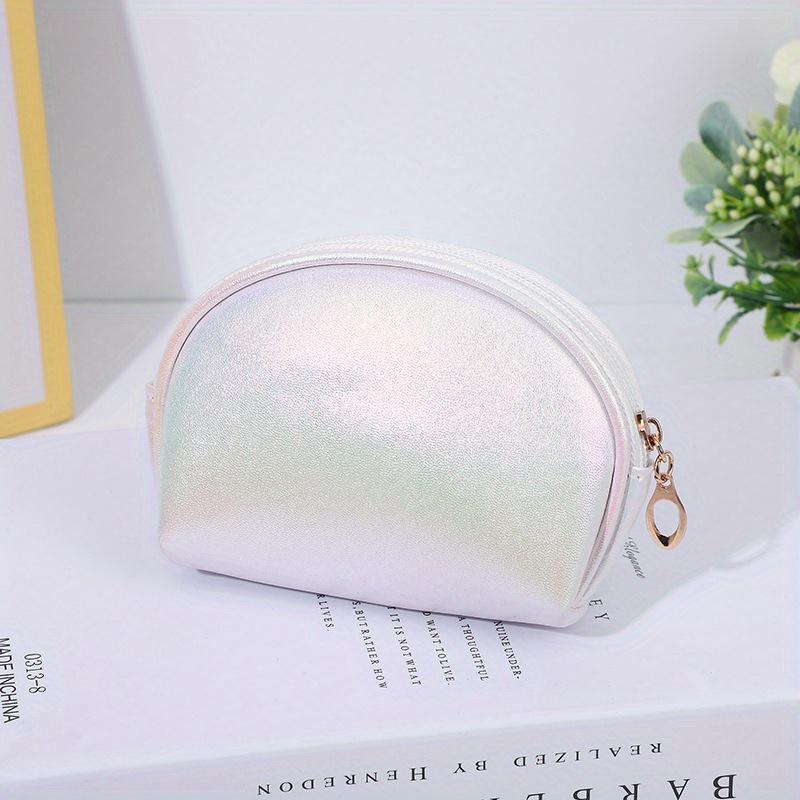 1pc 2026 New Year Makeup Bag, Large Capacity Storage Bag, Hand In Hand with Mini Red Bag, Lipstick Beauty Shell Shaped Bag
