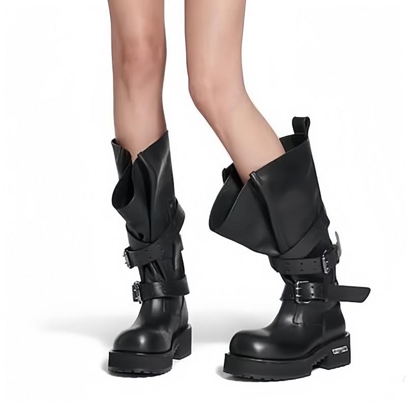 ~ Venom black knight boots women s 20 new thick-soled long boots women s boots cool drag motorcycle boots 35