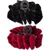 New Year Starry Velvet Cloud Bubble Hair Clip for Women Multi-Layer Bow Shark Clip Hair Accessory