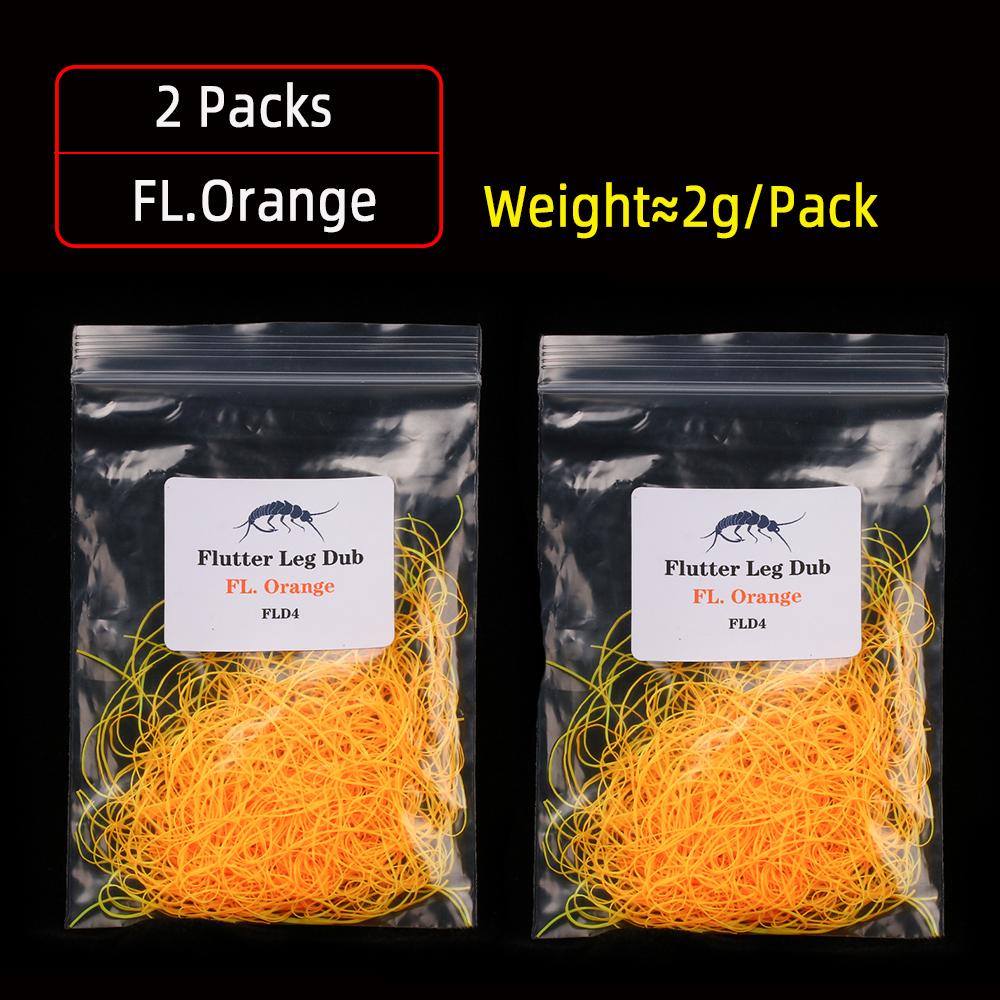 Bimoo 2g/pakk Ultra Fine Silikon Flutter Ben Dub Gummi Ben Stonefly Nymph Tørr Våtfluer Leg Kropp Flue Binding Materiale