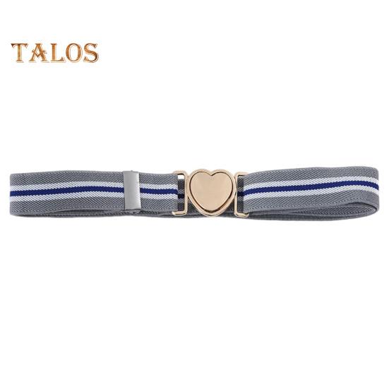 

Ремень унисекс, контрастный цвет, металлическая пряжка в форме сердца, легкий пояс, регулируемая резинка, ремень на талию для девочек, для вечеринок, повседневная одежда серый