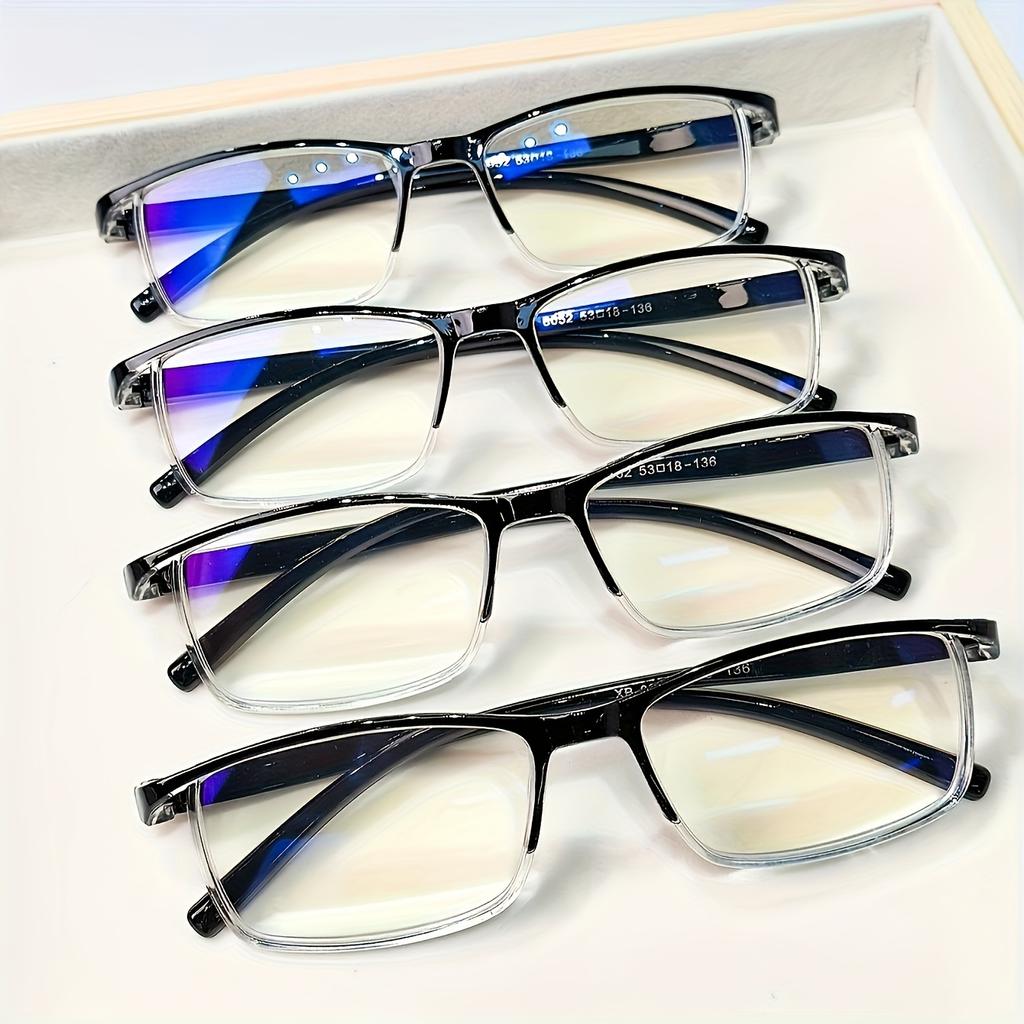 4Pcs Fashion Reading Glasses Classic Design With Pc Material Unisex Fit Comfortable Reading Experience For Adult +1.0 To +4.0