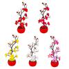 1PC Home Decoration Oriental Style Natural Bonsai Mini Single Stem Desktop Artificial Plant