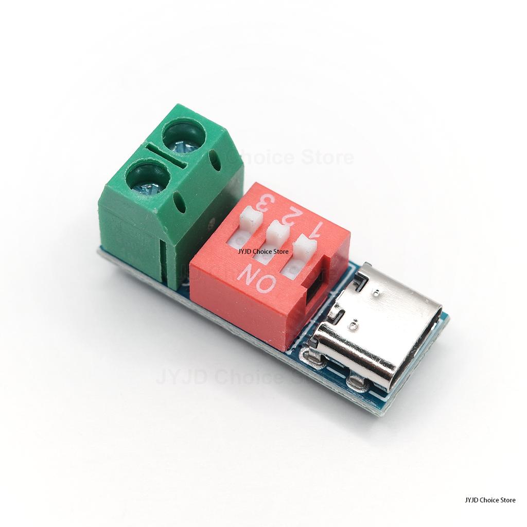 Typ-C PD QC Trigger 5V~20V Wählschalter Einstellung DC Spannungs-Stromversorgungsmodul Wählschalter Spannung Schnelllade-Täuschungsmodul