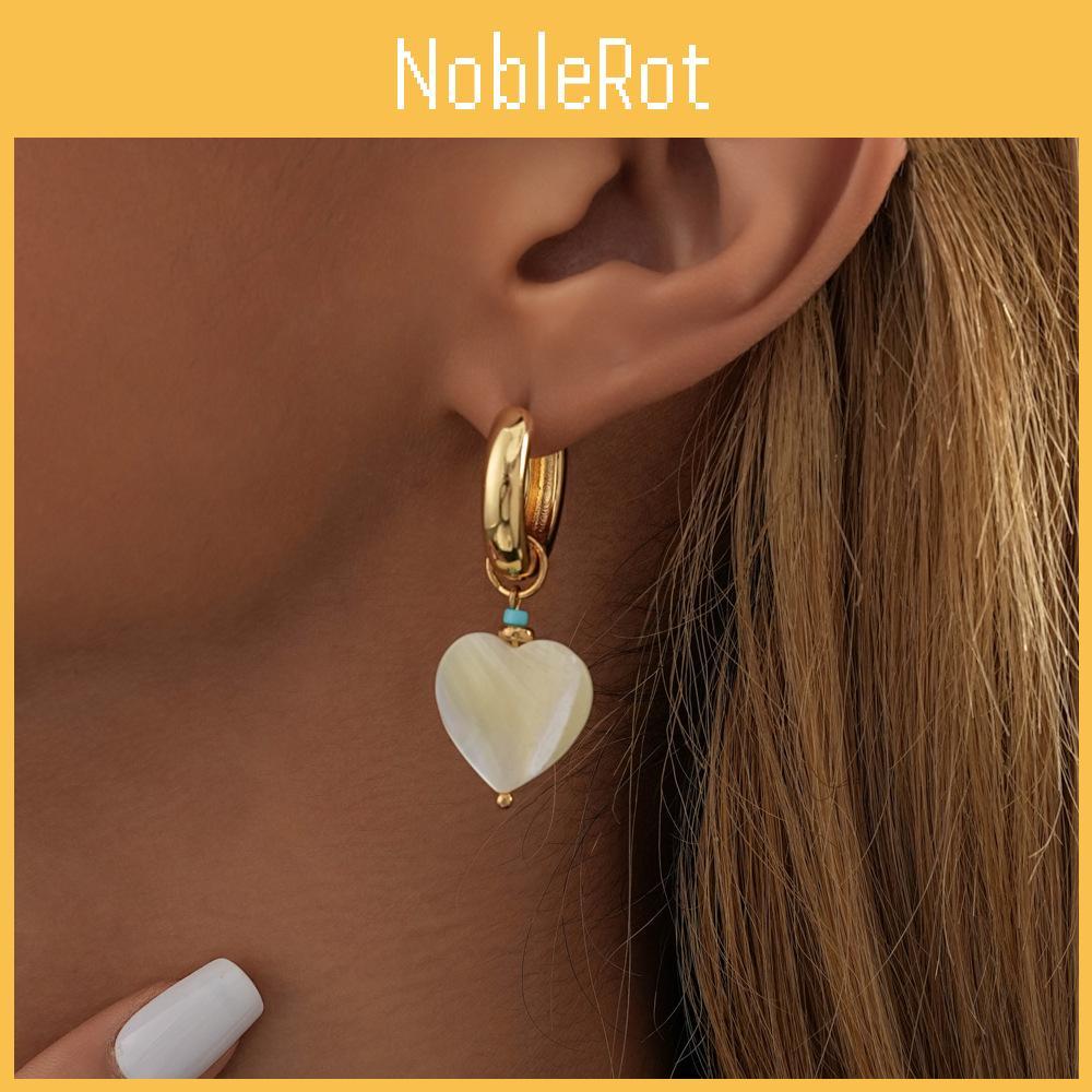 Heartshaped Retro Earrings For Women Elegant Geometric Copper Design
