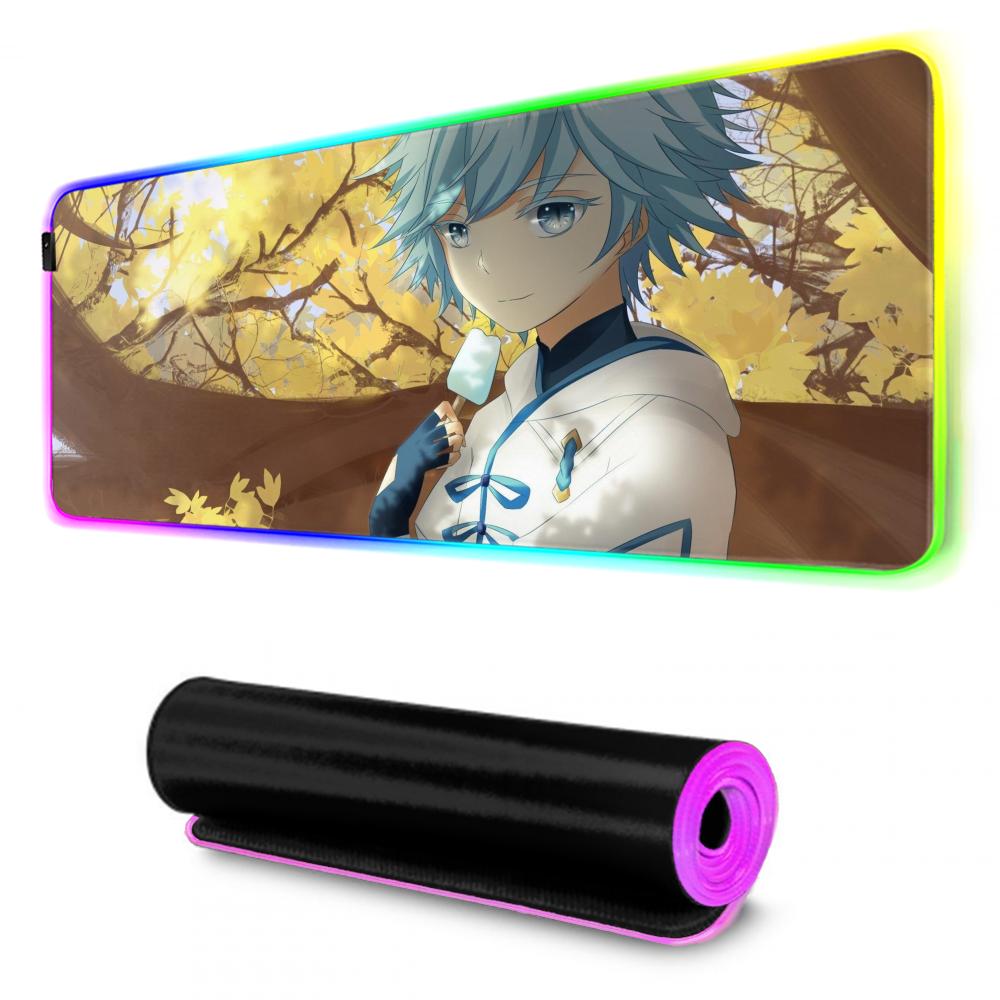 chongyun Mouse Pad RGB Gaming Mousepad Big LED Pad PC Desk Mat Luminous Mouse Pad Large Keyboard Mats Table Rug With Backlit