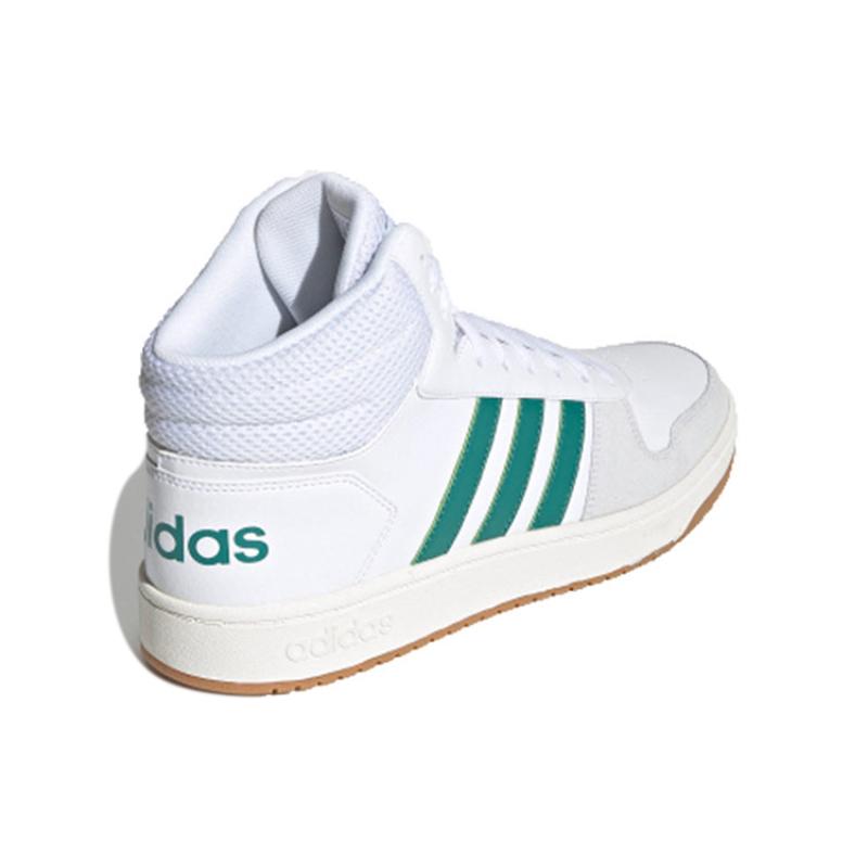 Adidas Hoops 2.0 Mid 'White Green' Sneakers EE7385
