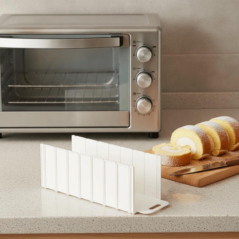 Evenly Cut Cake Roll Cutter Sliding Base Design 6/7/8 Grids Swiss Roll Slicer Non-slip Labor-saving Cake Roll Division Mold