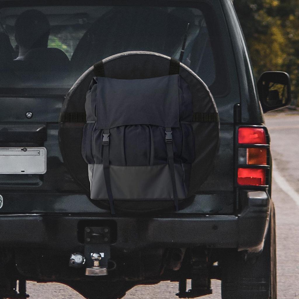 Spare Tire Equipment 600 Cloth 210 Leather Organizer Garbage Tool for SUV Car Outdoor