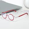 Personalized Round Mirror Bang Leg Reading Glasses Men Women Retro Light Flat Fashionable Eyewear 437