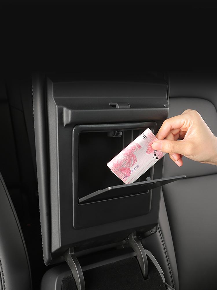 For Tesla Model 3 Y 2019~2025 Car Center Console Armrest Case Button Hidden Keys Card Storage Box Kit Organizer Case Accessories