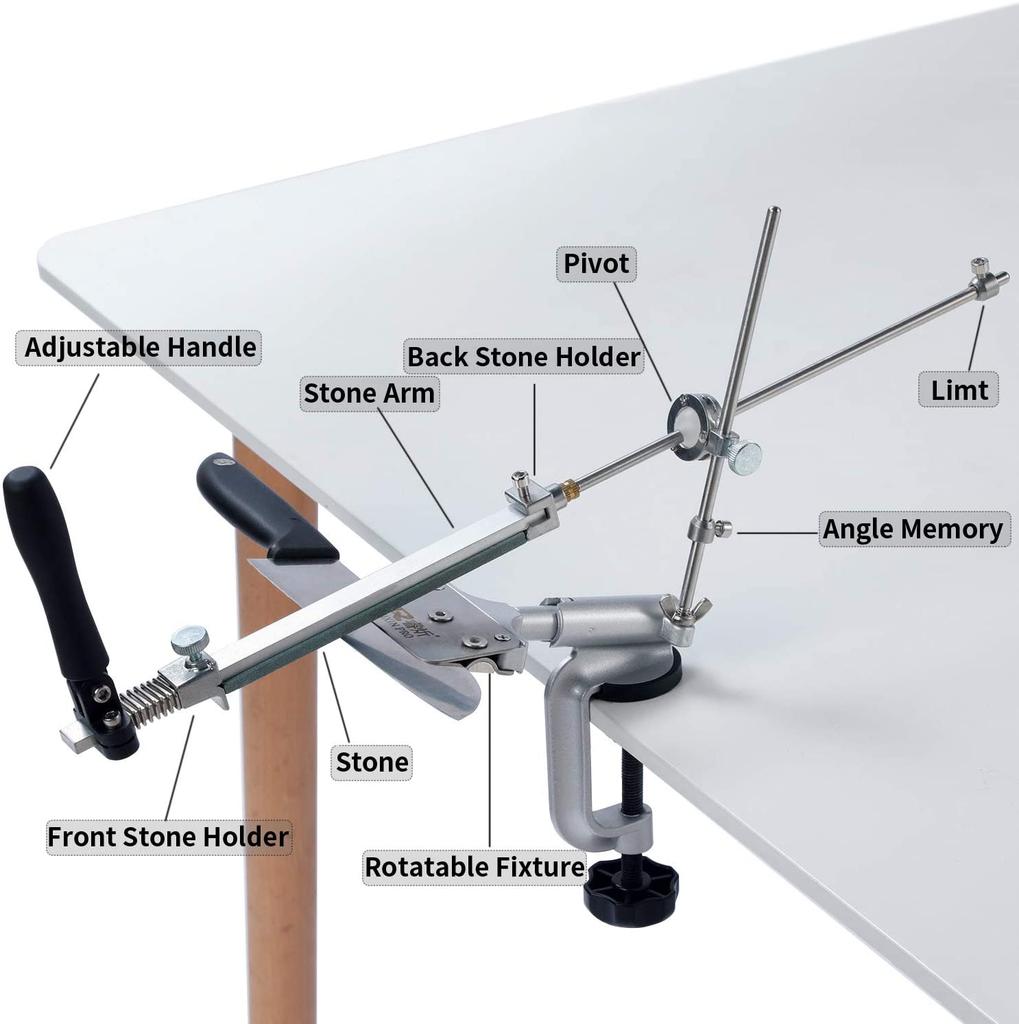 Metal Material Knife Sharpener Sharpening System Stone with Stones Grinder Diamond Whetstone Fixed Angle Apex Set
