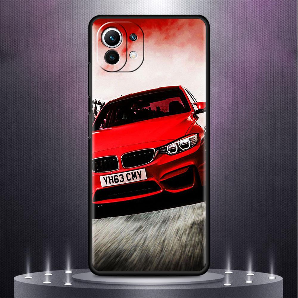 Blue Red Car Case For Xiaomi Mi Poco X3 NFC M4 M3 Pro F3 GT F1 11 Lite Note 10 11T 10T 9T Back Soft Phone Cover