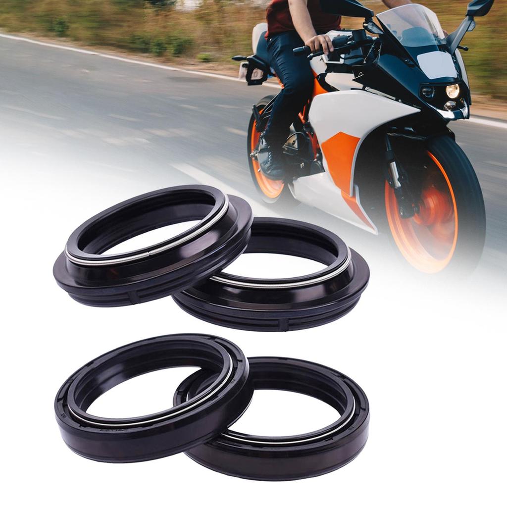 Motorcycle Front Fork Shock Absorber Protector Oil Seal and Dust Kit,43x55x9.5/10.5mm,