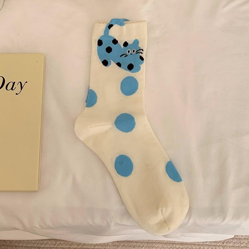Socks Pure Cotton Tube Socks Spring And Autumn Internet Celebrities Cute Three-Dimensional Cartoon Girl College Style Cotton Stockings