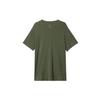 Solid Color Round Neck Quick Dry Casual Short Sleeve Drop Shoulder T-Shirt Women T-Shirt Khaki-Green FN2815-325
