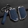 Zinc Alloy Leather Car Key Case Cover for Jeep Wrangler JL JLU Rubicon Gladiator JT Sahara JLU 2018 2019 2020 2021 2022 2023