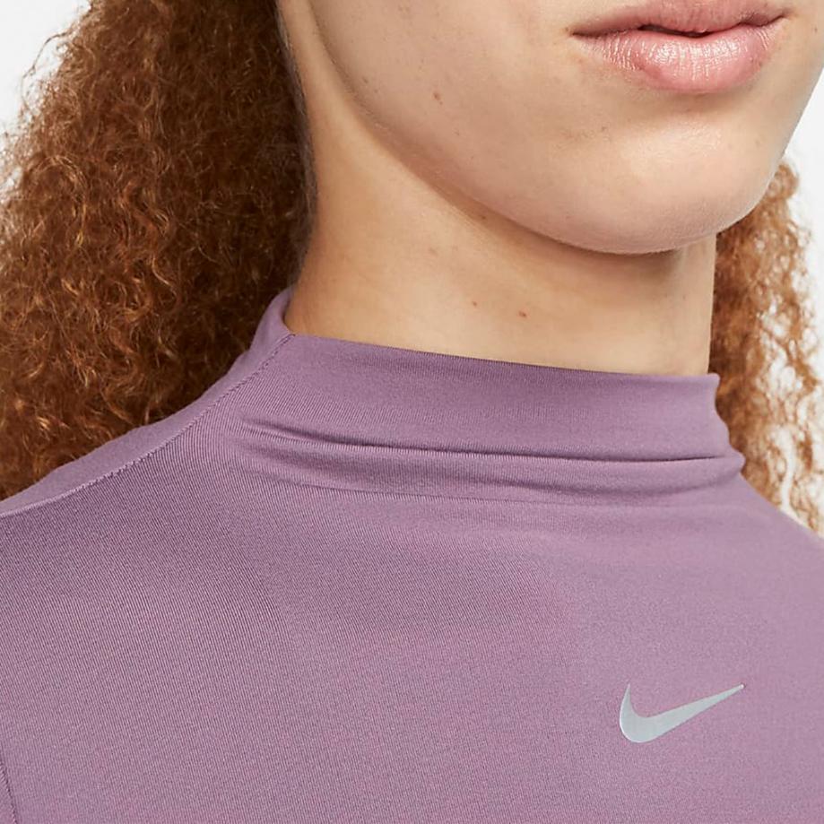 New Nike Set in Sleeve T Shirt Women's Dust Purple FB5277-536