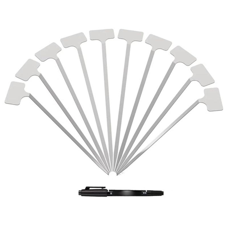 

Weather Resistant Stainless Steel Plant Labels With Included Marker Pen For Weather Resistant Gardening Markers 10 Pack 1