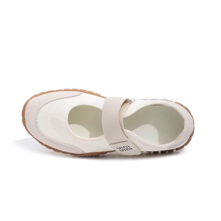 Zhao Ruth Same Mary Jane Shoes Women's 2025 Summer New Velcro Light Mouth Soft Sole Yellow College Style Shoes