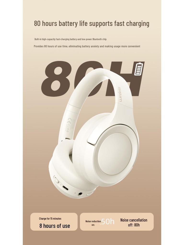 Cross-Border ANC Over-Ear Bluetooth Headphones - Long Battery Life & Wireless Gaming