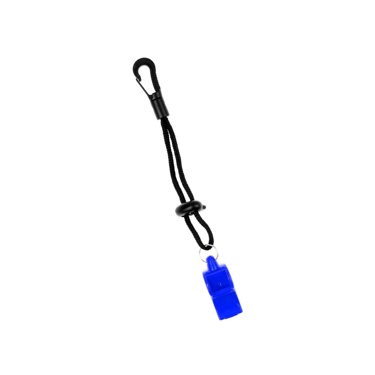 

Аварийный свисток с пристегивающимся шнуром для безопасности на байдарке и лодке синий