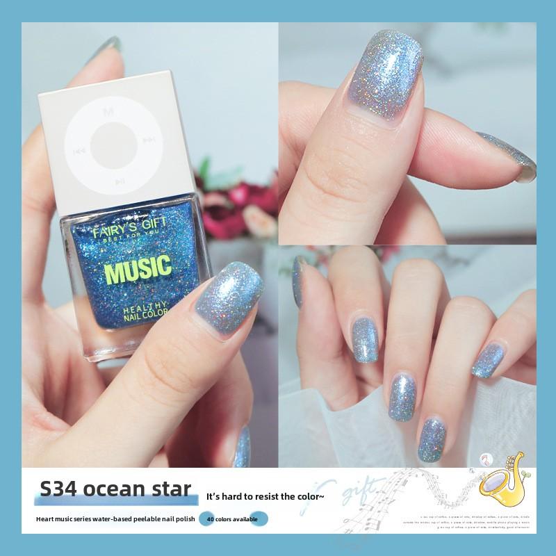 New Water-based Nail Polish, No-bake, Long-lasting, Fast-drying Peelable Nail Polish, Odorless, Transparent and White Nail Polish